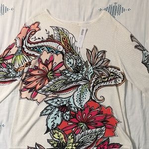 Chico's Floral Print Sweater